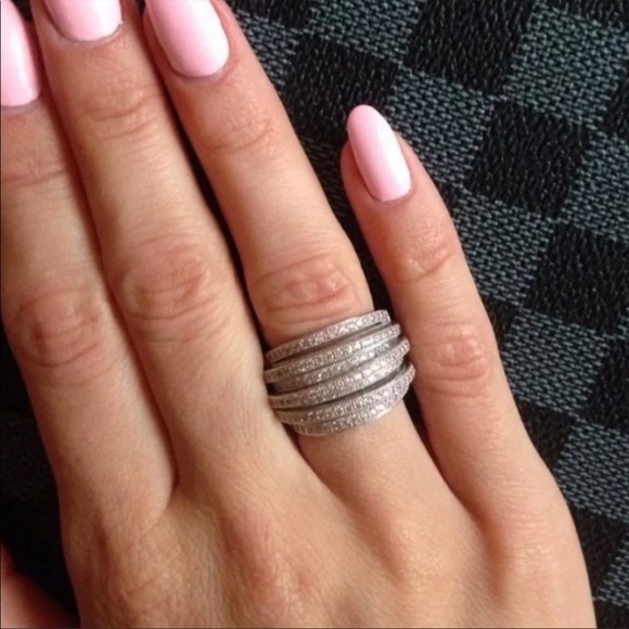 NEW 6.4 CT RING 925 STERLING SILVER RING DIAMOND RING - Picture 3 of 6